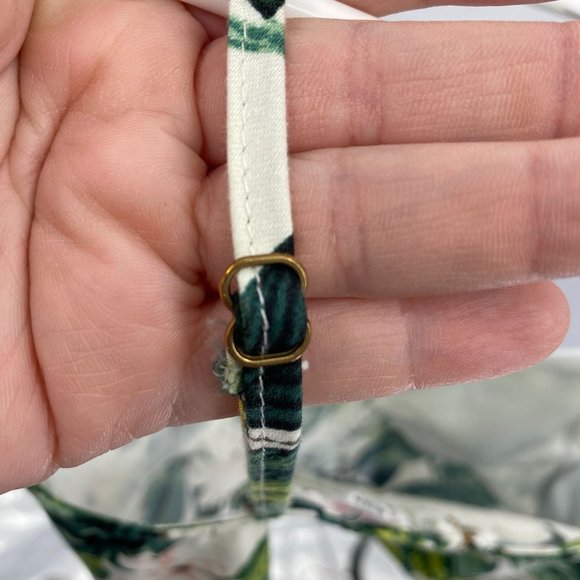 A'Gaci floral skort crop top size small two piece set high waist white green - Picture 11 of 11